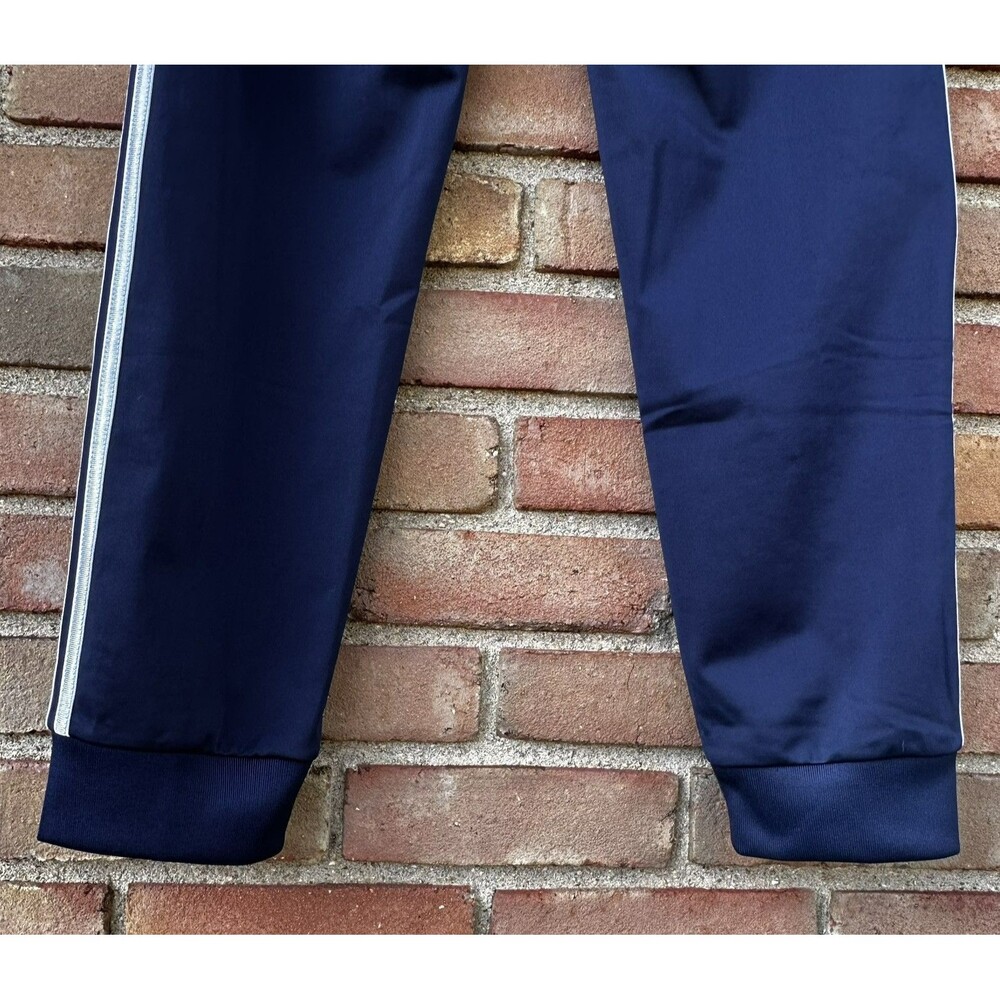 NEW Adidas Iconic Tricot Jogger Track Pants Boys XL 18/20 Navy Blue 3 Stripe - Picture 7 of 13